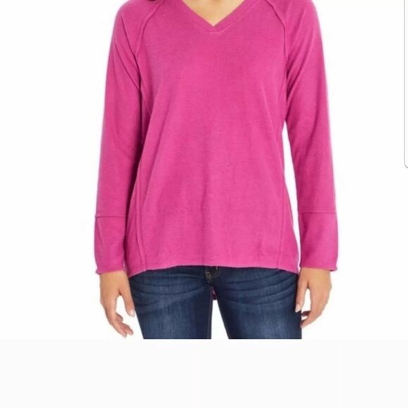 Wildfox Haley Brushed Pullover Long Sleeve Pink Cozy Soft Size Large - Picture 3 of 8